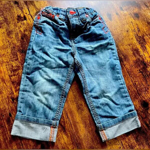 baby route 66 | baby girl cuffed jeans. Size: 24MOS